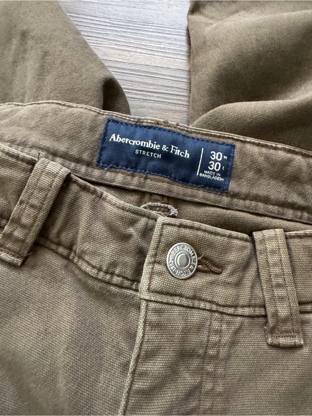 Abercrombie & Fitch Stretch 90s Straight Dark Brown Men’s A&F Jeans 30x30 NWT